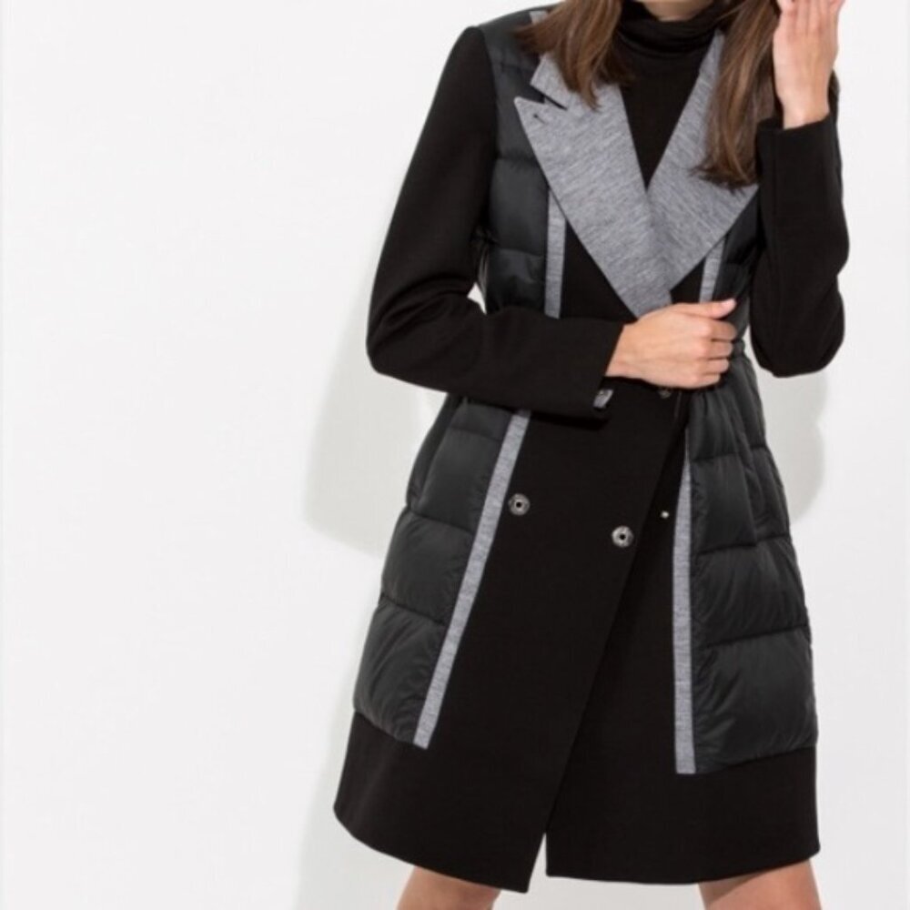 Women's Black and Gray Coat